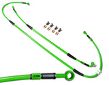 KTM 250 XC 2012 Front and Rear Brake Lines Green Steel Braided