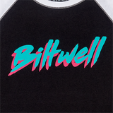 Camiseta raglán BILTWELL 1985 para mujer - Negro/Blanco - Talla mediana 8144-060-003 