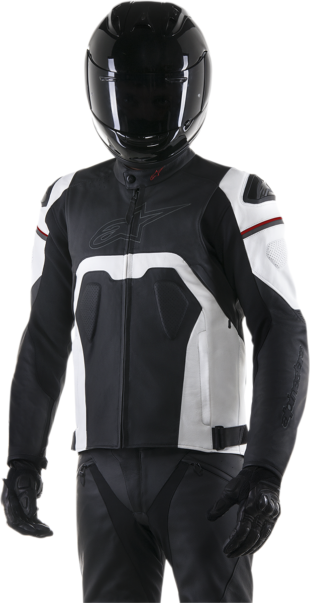 Chaqueta de cuero ALPINESTARS Core - Negro/Blanco - Talla 40 EE. UU. / 50 UE 3101316-12-50