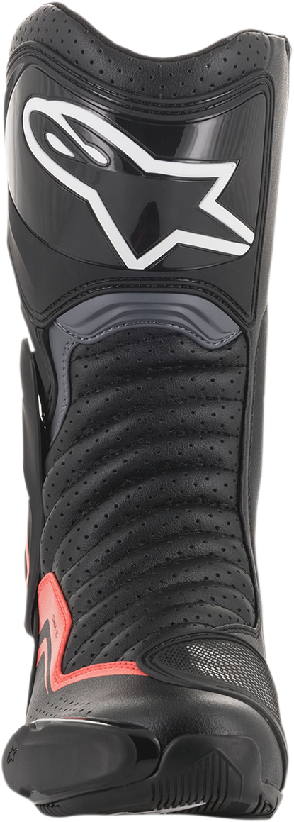 Botas ventiladas ALPINESTARS SMX-6 v2 - Negro/Gris/Rojo - Talla 12.5 EE. UU. / 48 UE 2223017-1133-48