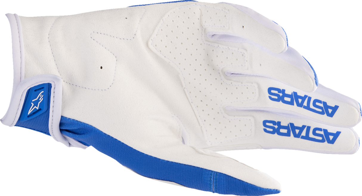 Guantes ALPINESTARS Techstar - Azul UCLA/Dorado Rushed - Pequeños 3561023-7265-S