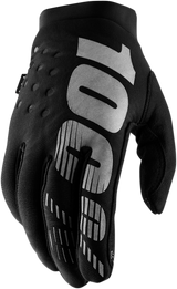 Guantes 100% Brisker - Negro/Gris - Pequeños 10003-00000