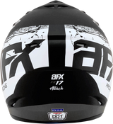 AFX FX-17 Motorcycle Helmet - Attack - Matte Black/Silver - XS 0110-7142