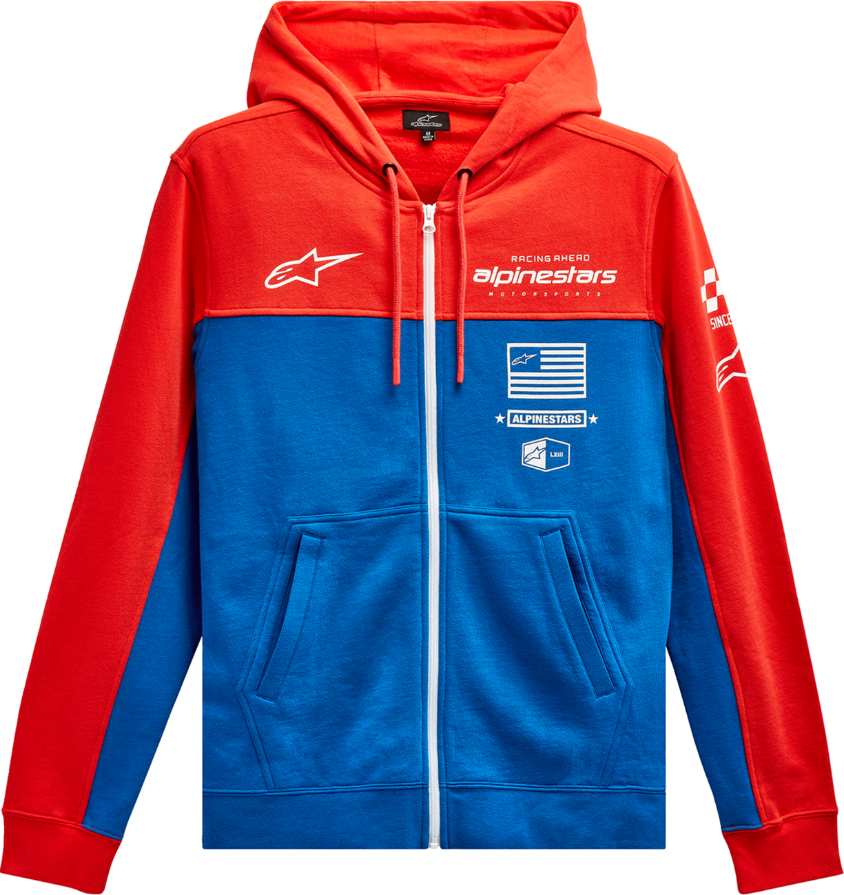 ALPINESTARS H Block Hoodie - Warm Red/Bright Blue - Large