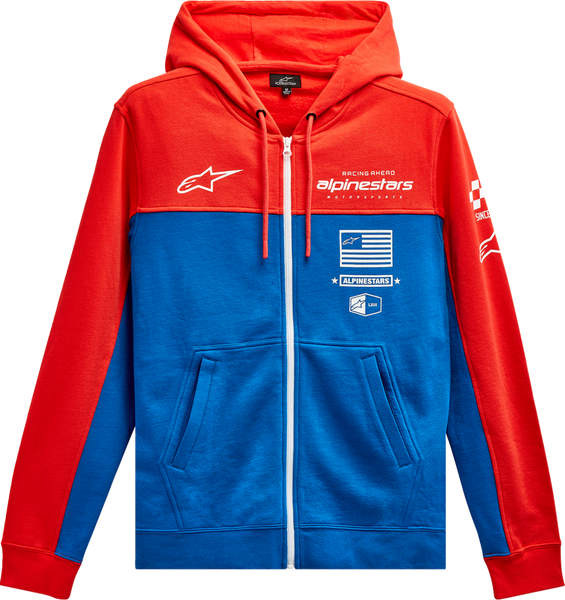 ALPINESTARS H Block Hoodie - Warm Red/Bright Blue - Large
