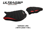 Ducati 1198 2007-2013 Seat Cover Tappezzeria Italia TPZ Ultragrip in Red and Black