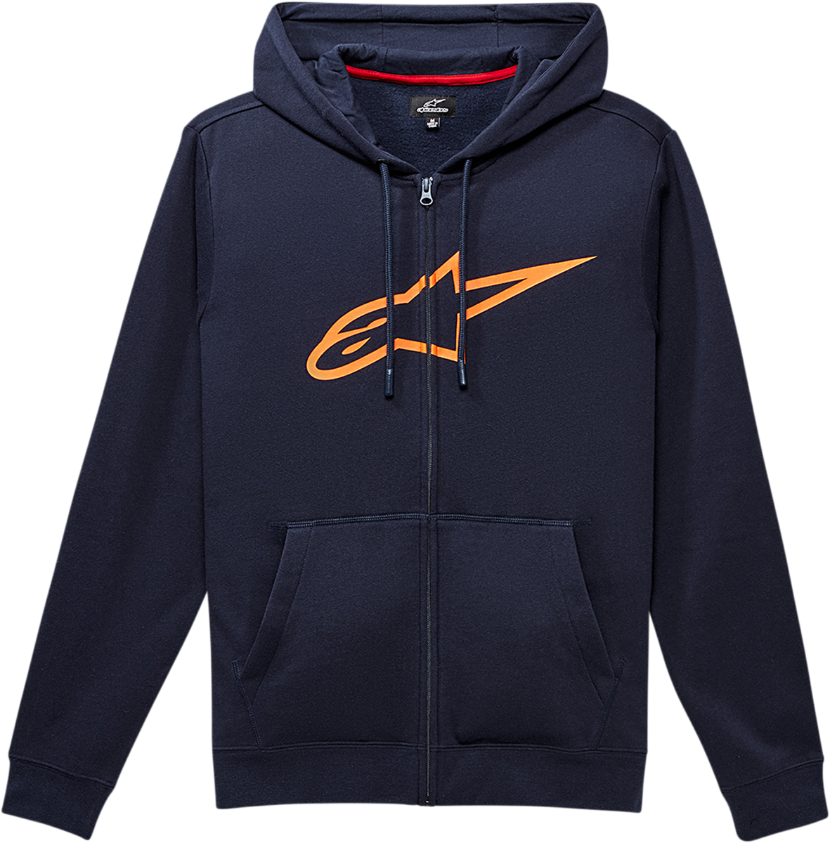 Sudadera con capucha y cremallera ALPINESTARS Ageless 2 - Azul marino/Naranja - Talla grande 1038530527032L