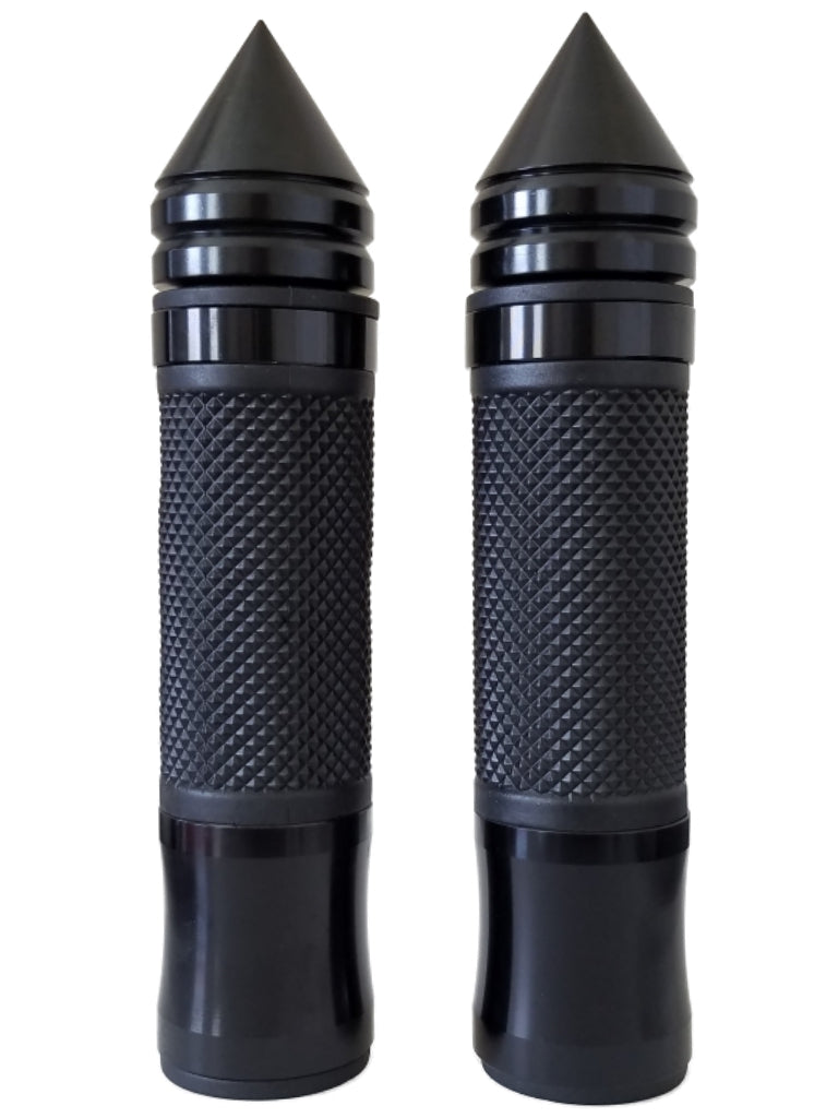 Honda CBR Black Aluminum / Rubber Grips With Spike Bar Ends – Sixty61