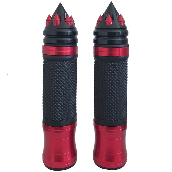 Suzuki GSXR Black and Red Aluminum / Rubber Grips With Spike Bar