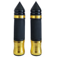 Kawasaki Ninja Black and Gold Aluminum / Rubber Grips With Spike Bar Ends