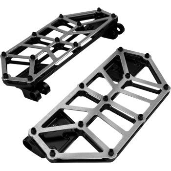 Estribos KODLIN USA NXL - Negros con cubierta de acero inoxidable para Harley-Davidson K73253