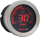 Manómetro de presión de aceite KOSO NORTH AMERICA de 2" - Cromado BA050410