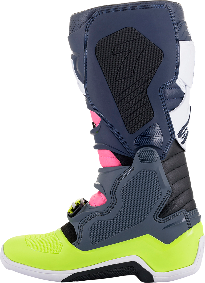 Botas ALPINESTARS Tech 7 - Negro/Rosa/Blanco/Amarillo - Talla 10 (EE. UU.) 2012014-9076-10