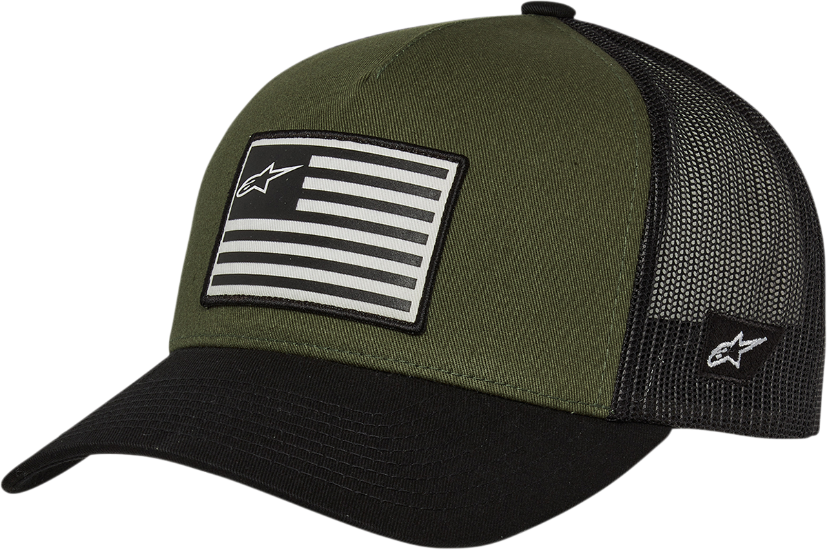 Gorra Snapback con bandera de ALPINESTARS - Militar/Negro - Talla única 1211810136910OS