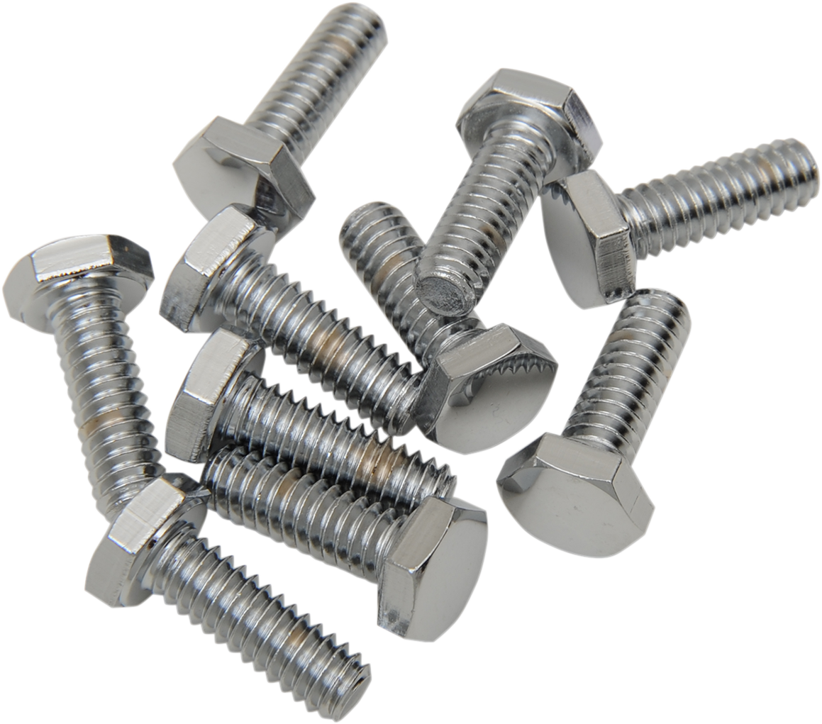 Pernos DRAG SPECIALTIES - Cabeza hexagonal - Cromados - 1/4"-20 x 3/4" MPB114