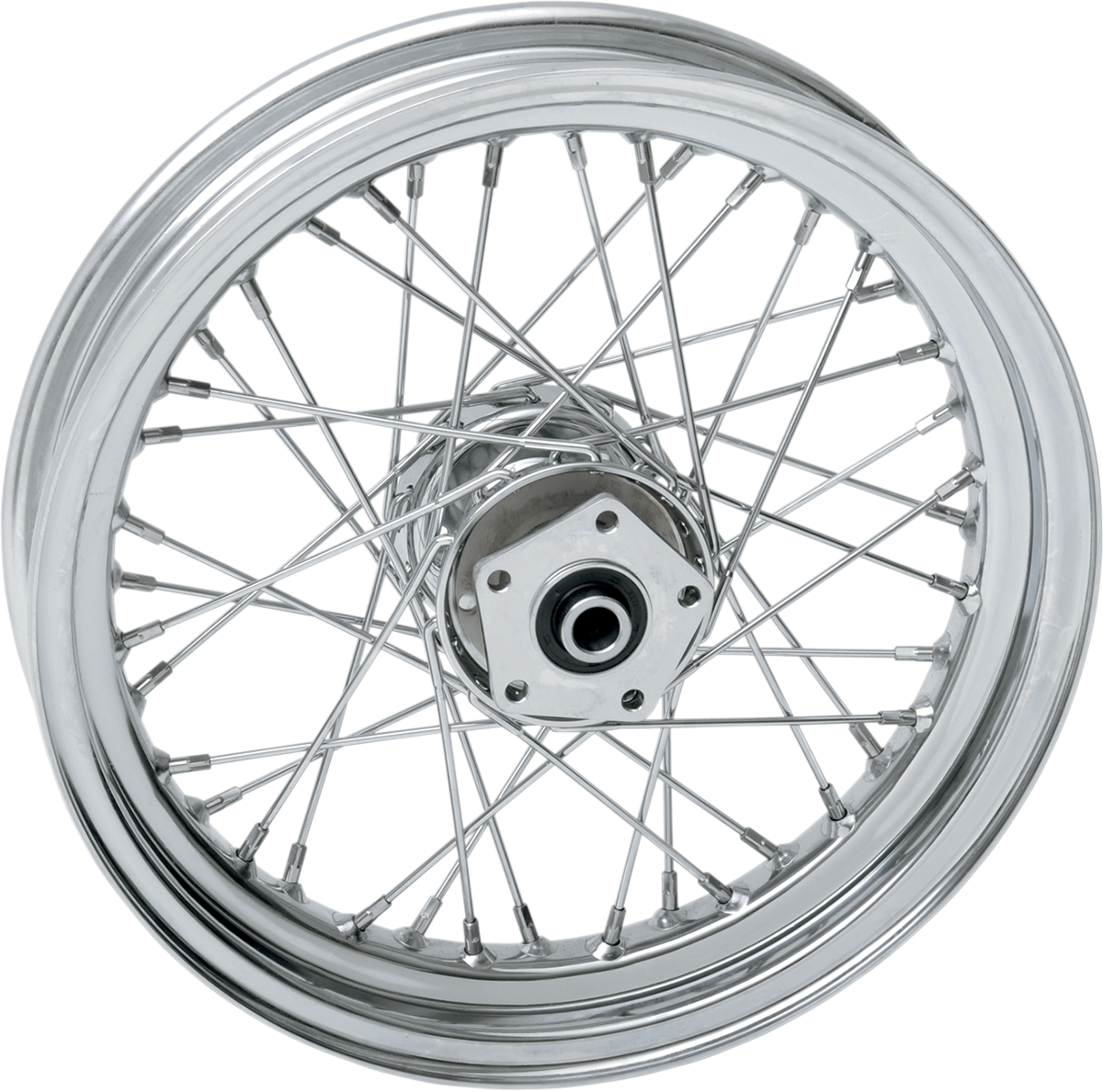 Rueda delantera DRAG SPECIALTIES - Disco simple/Sin ABS - Cromada - 16"x3.00" - '86-'99 FLST 74287N