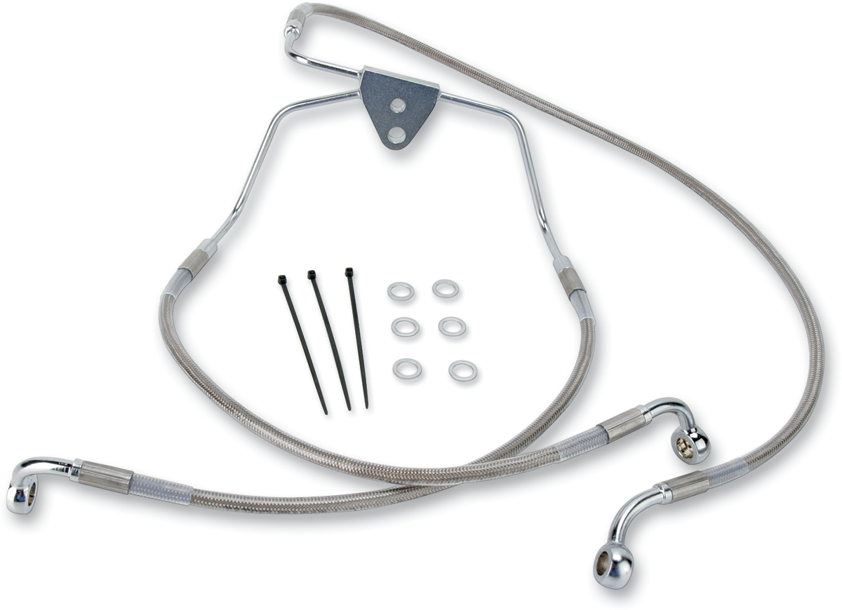Línea de freno DRAG SPECIALTIES - Delantera - +2" - Touring - Acero inoxidable 660411-2