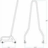 Barra de respaldo BILTWELL EXFIL - XL - Cromada 5003-502 