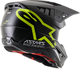 Casco de motocicleta ALPINESTARS SM5 - Compass - Negro mate/Amarillo fluorescente - Grande 8303321-1559-LG