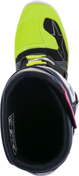 Botas ALPINESTARS Tech 7 - Negro/Rosa/Blanco/Amarillo - Talla 8 de EE. UU. 2012014-9076-8