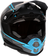 6D ATR-1 Motorcycle Helmet - Stealth - Cyan - XS 10-4624