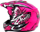 AFX FX-17 Motorcycle Helmet - Butterfly - Matte Hot Pink - XL 0110-7110