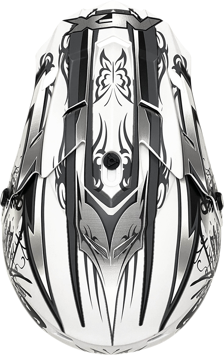 AFX FX-17 Motorcycle Helmet - Butterfly - Matte White - Small 0110-7127