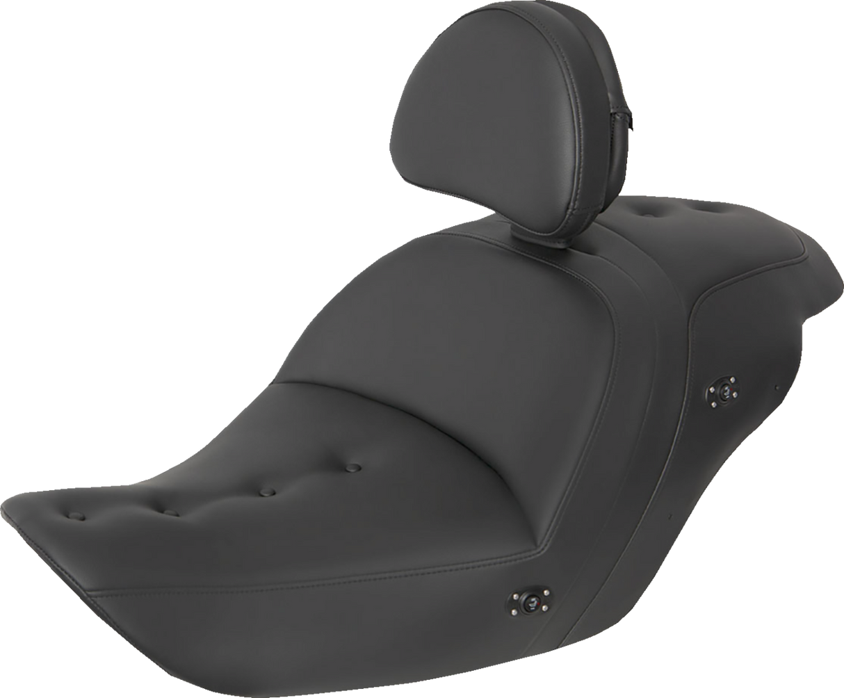 Sofá de carretera calefaccionado SADDLEMEN con asiento acolchado - Con respaldo - Negro H23-20-181BRHCT 