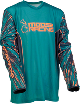 Camiseta Agroid para jóvenes de MOOSE RACING - Azul/Naranja - Talla grande 2912-2332 