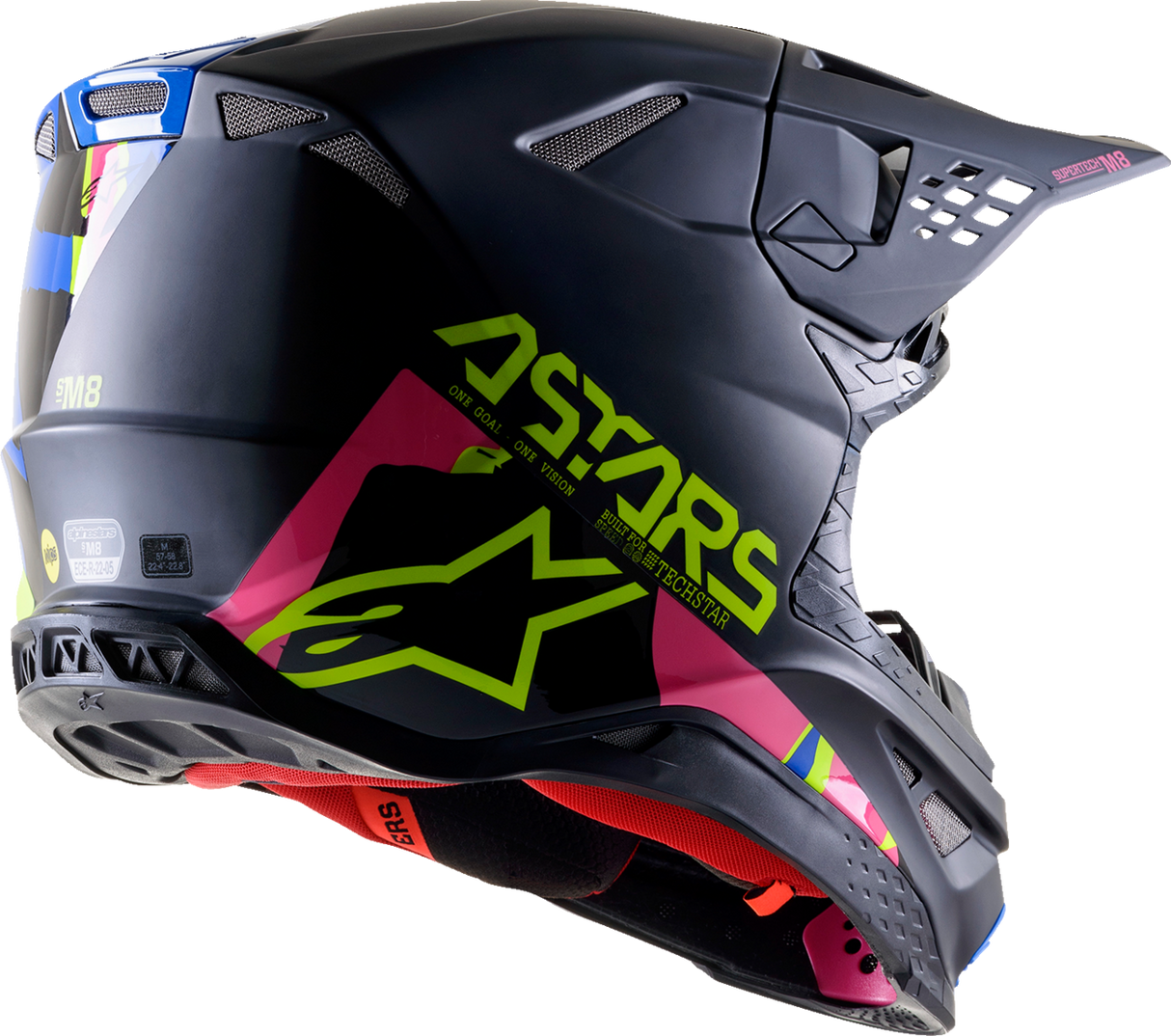 Casco de moto ALPINESTARS Supertech M8 - Echo - MIPS® - Negro/Azul/Amarillo/Rosa - XL 8302621-1759-XL 