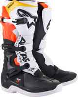 Botas ALPINESTARS Tech 3 - Negro/Blanco/Naranja - Talla 9 de EE. UU. 2013018-1238-9