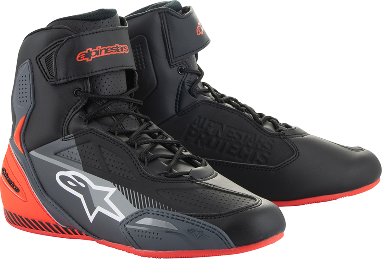 Zapatillas ALPINESTARS Faster-3 - Negro/Gris/Rojo - Talla 11 de EE. UU. 2510219-1130-11