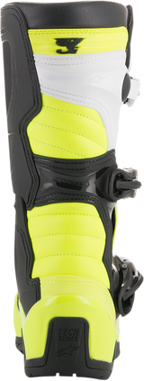 Botas ALPINESTARS Tech 3S - Negro/Blanco/Amarillo Fluorescente - Talla 4 de EE. UU. 2014018-125-4