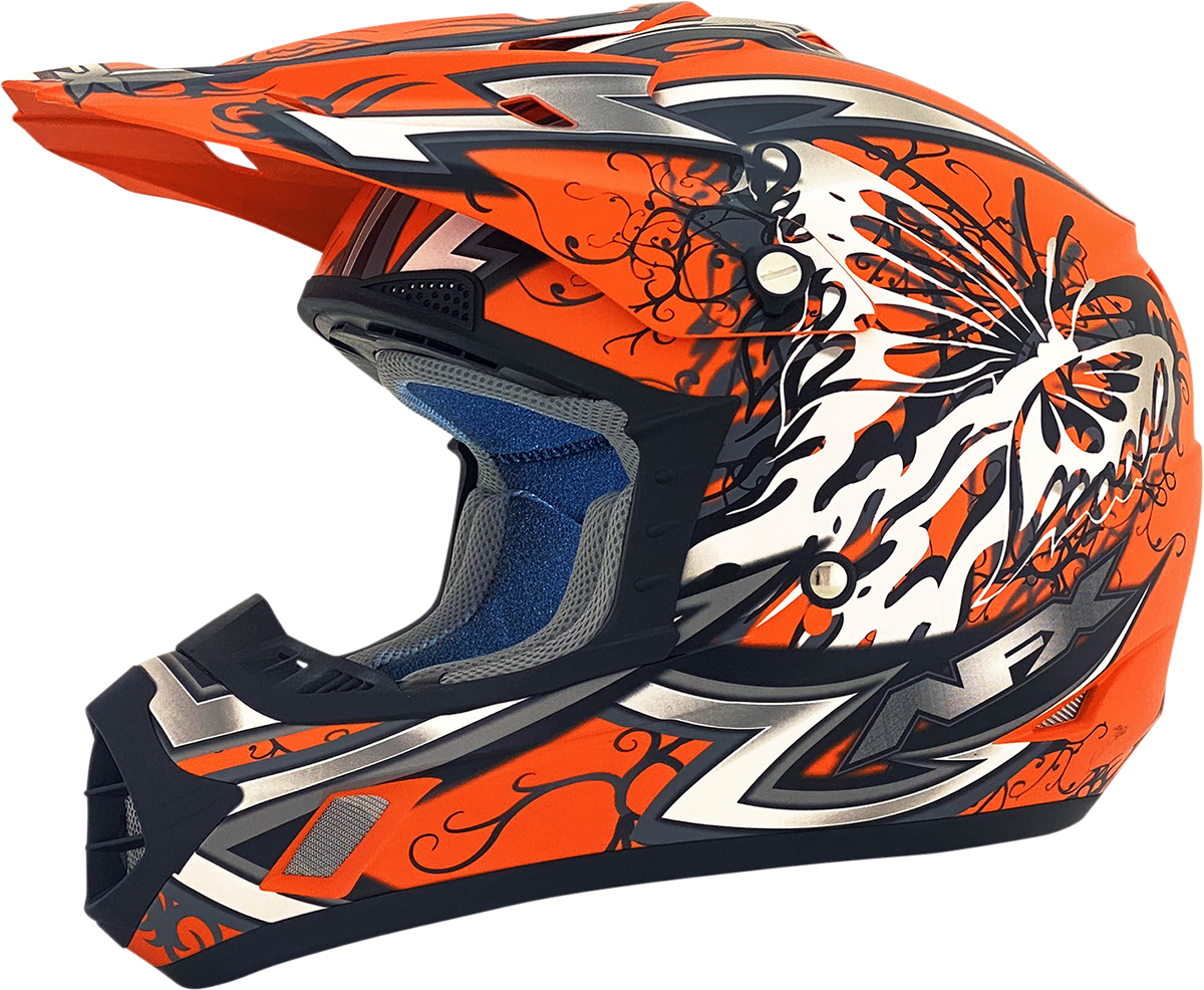 AFX FX-17 Motorcycle Helmet - Butterfly - Matte Orange