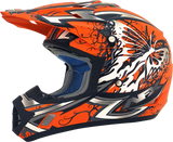 AFX FX-17 Motorcycle Helmet - Butterfly - Matte Orange - Small 0110-7112