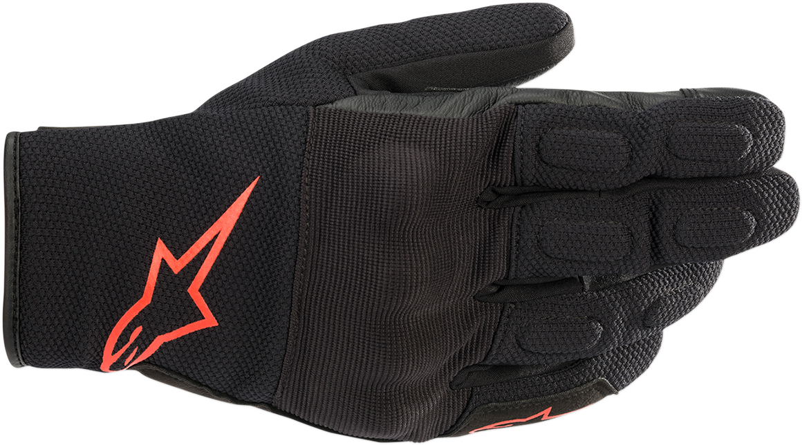 Guantes ALPINESTARS S-MAX Drystar® - Negro/Rojo Fluo - Pequeños 3527620-1030-S