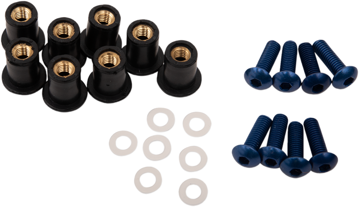 Kit de tornillos para parabrisas PUIG HI-TECH PARTS - Azul 0957A 