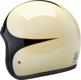 Casco BILTWELL Bonanza - Blanco vintage brillante/Negro festoneado - Mediano 1001-559-203 