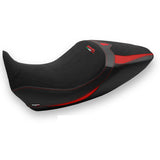 Funda de asiento Tappezzeria Italia TPZ Comfort para Ducati Diavel 1260 2019-2023 en negro y rojo