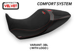 Funda de asiento Tappezzeria Italia TPZ Comfort para Ducati Diavel 1260 2019-2023 en negro