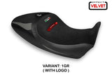 Funda de asiento Tappezzeria Italia TPZ para Ducati Diavel 1260 1260S 2019-2023 en gris y negro