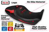 Funda de asiento para Ducati Diavel 1260 1260S 2019-2023 Tappezzeria Italia TPZ en rojo y negro