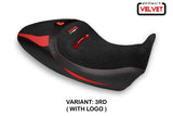 Funda de asiento para Ducati Diavel 1260 1260S 2019-2023 Tappezzeria Italia TPZ en rojo y negro