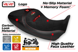 Funda de asiento Tappezzeria Italia TPZ Comfort para Ducati Diavel 1260 1260S 2019-2023 en negro
