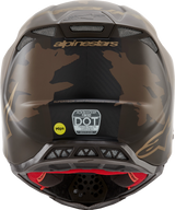 Casco de motocicleta ALPINESTARS Supertech M10 - Squad - MIPS® - Marrón oscuro/Dorado - Mediano 8302823-839-MD