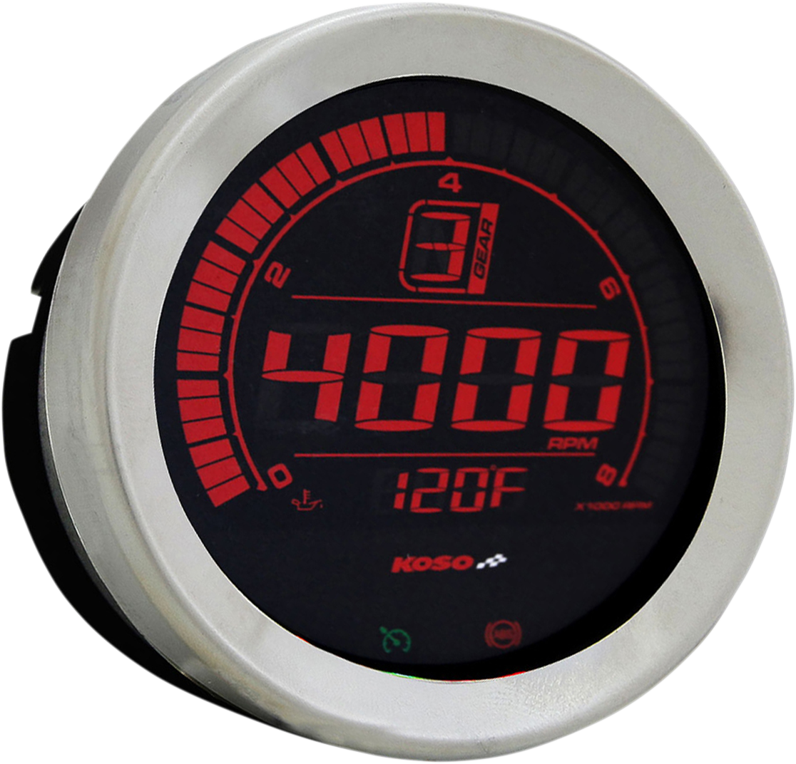 Tacómetro KOSO NORTH AMERICA de 4" - Cromado BA051100