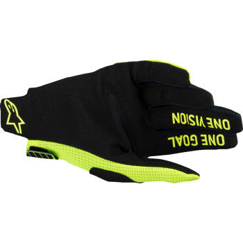 Guantes MX ALPINESTARS Radar Pro - Amarillo Fluo - Grandes 3560325-55-L 