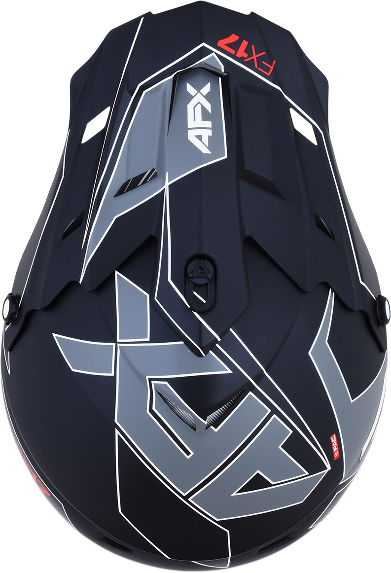 Casco de motocicleta AFX FX-17 - Aced - Negro mate/blanco - Talla mediana 0110-6490