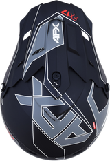Casco de motocicleta AFX FX-17 - Aced - Negro mate/blanco - Talla mediana 0110-6490