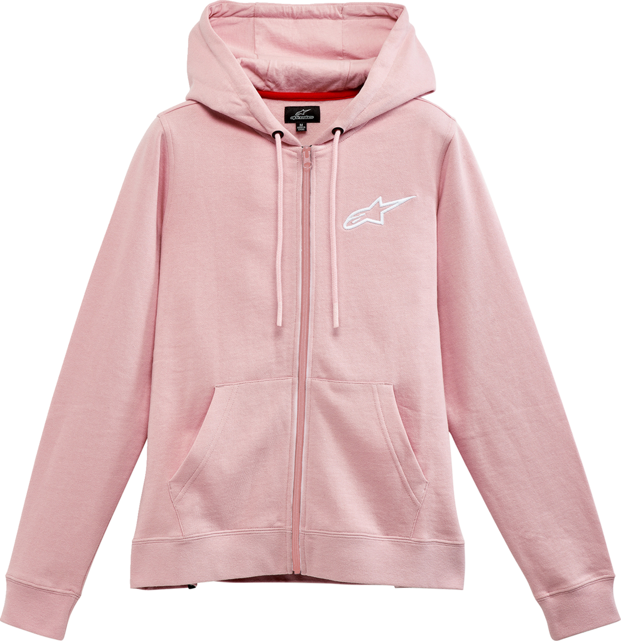 Sudadera con capucha y cremallera Ageless de ALPINESTARS para mujer - Rosa/Blanco - Talla grande 1232518003110L